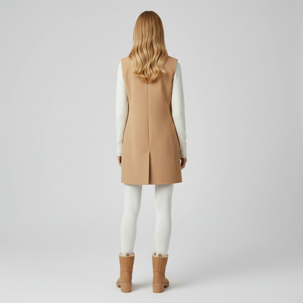 Tailored Sleeveless Double-Breasted Vest