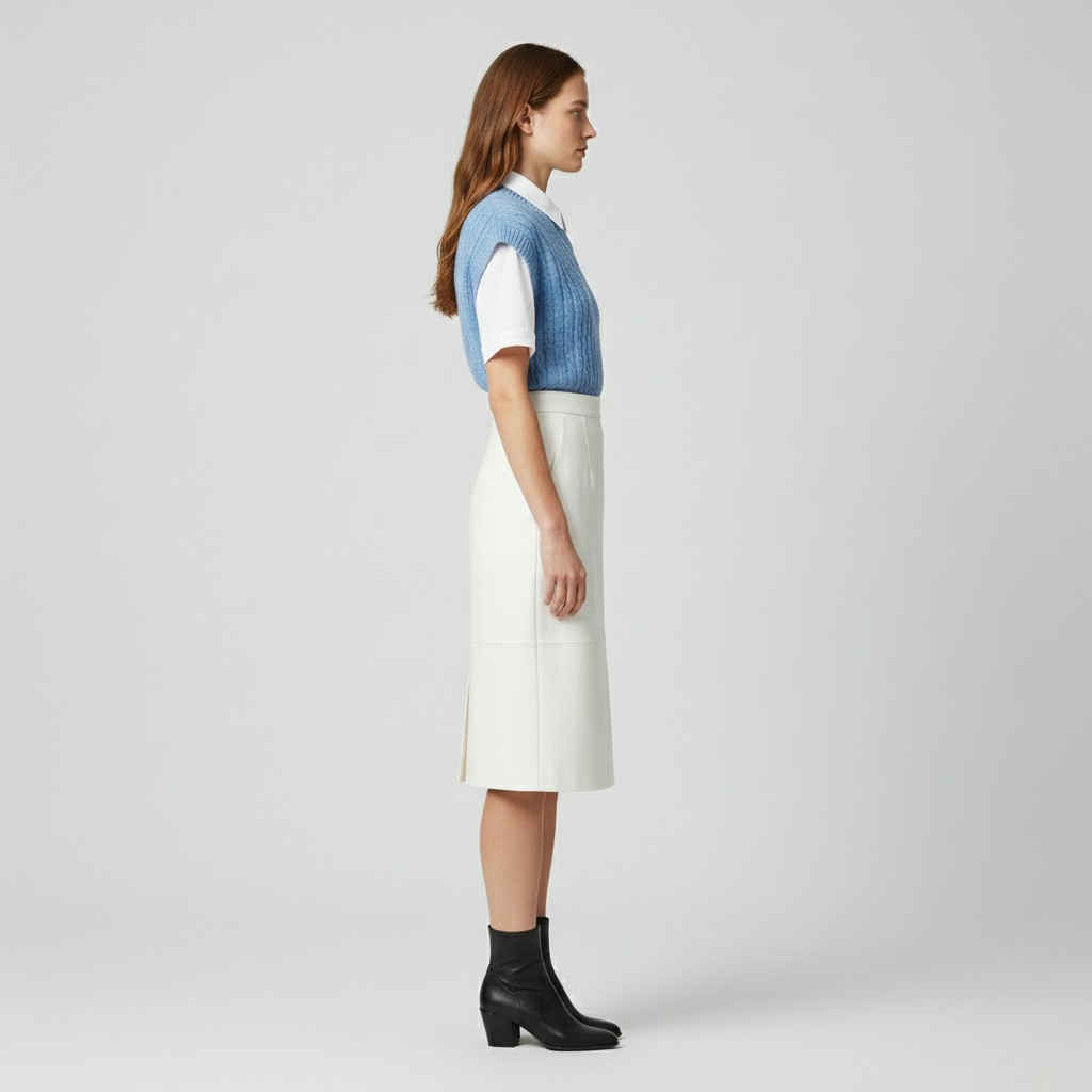 Cable-Knit Sleeveless Sweater Vest