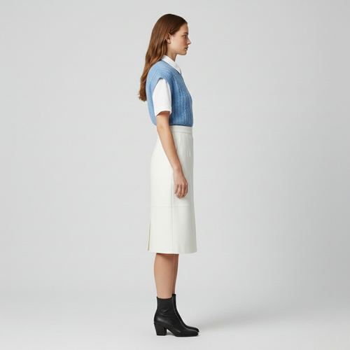 Cable-Knit Sleeveless Sweater Vest