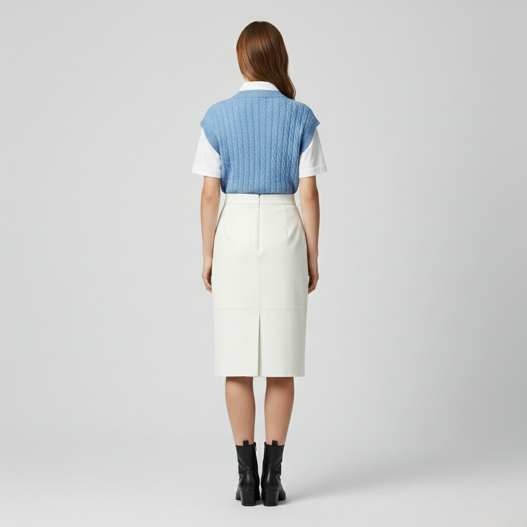 Cable-Knit Sleeveless Sweater Vest