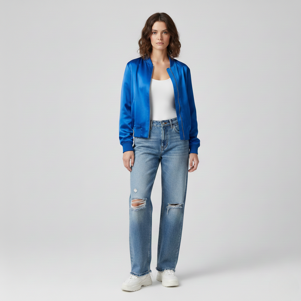 Metallic Bomber Jacket