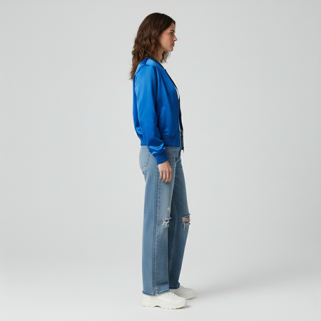 Metallic Bomber Jacket