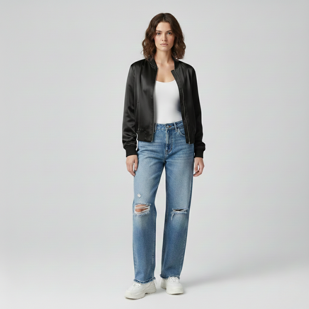 Metallic Bomber Jacket