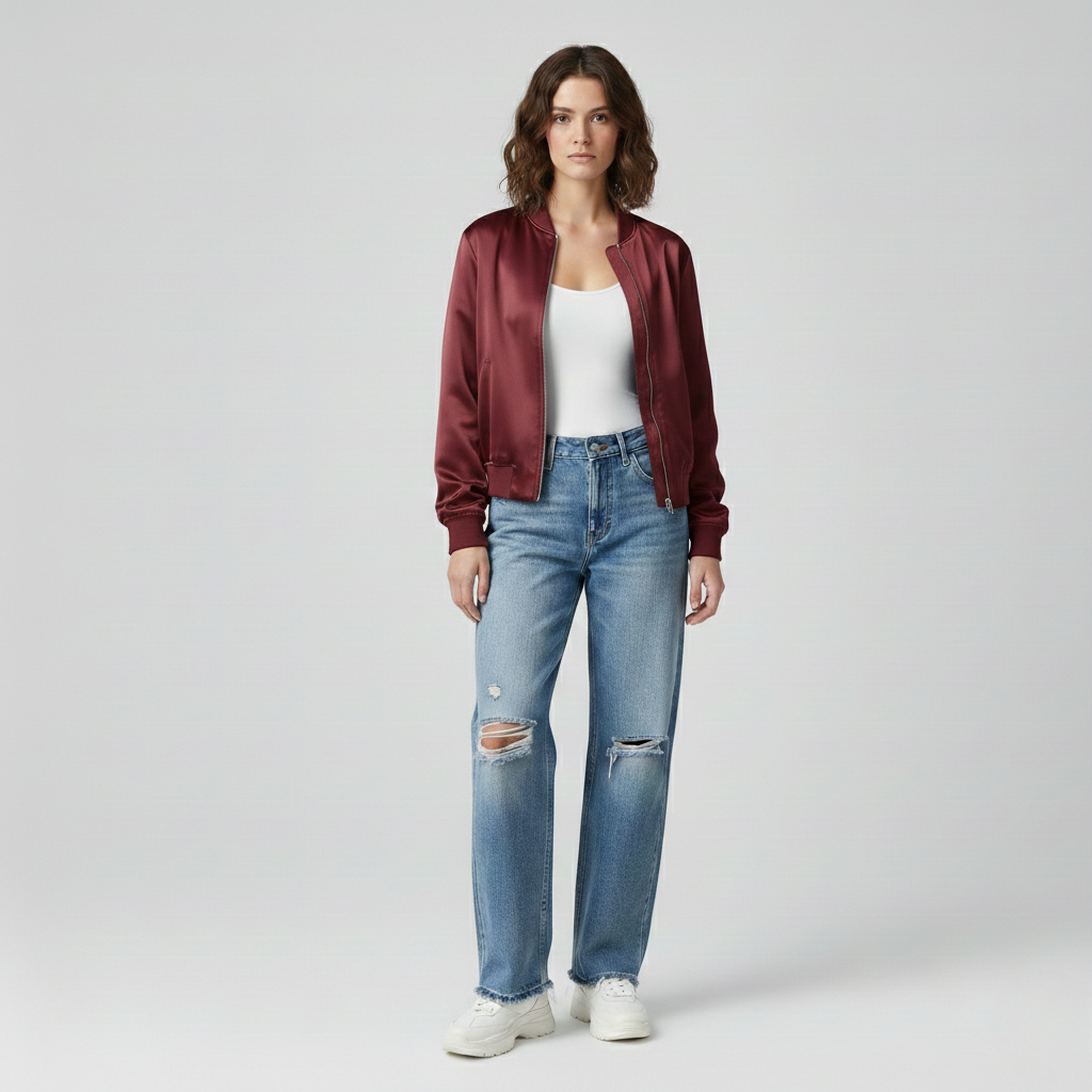 Metallic Bomber Jacket