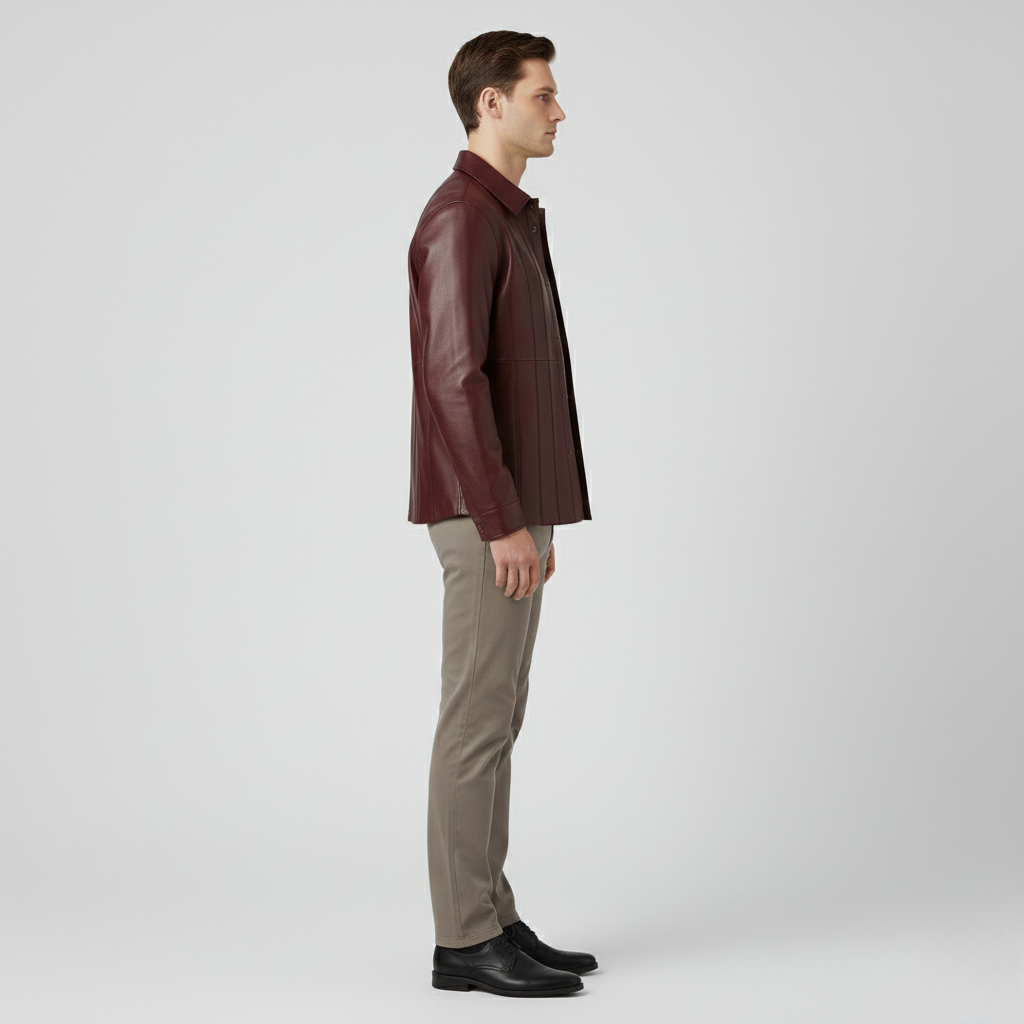 Leather Shirt Jacket