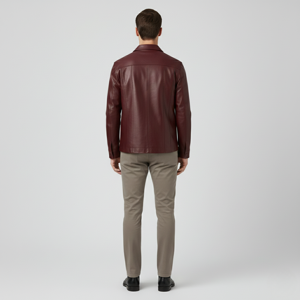 Leather Shirt Jacket